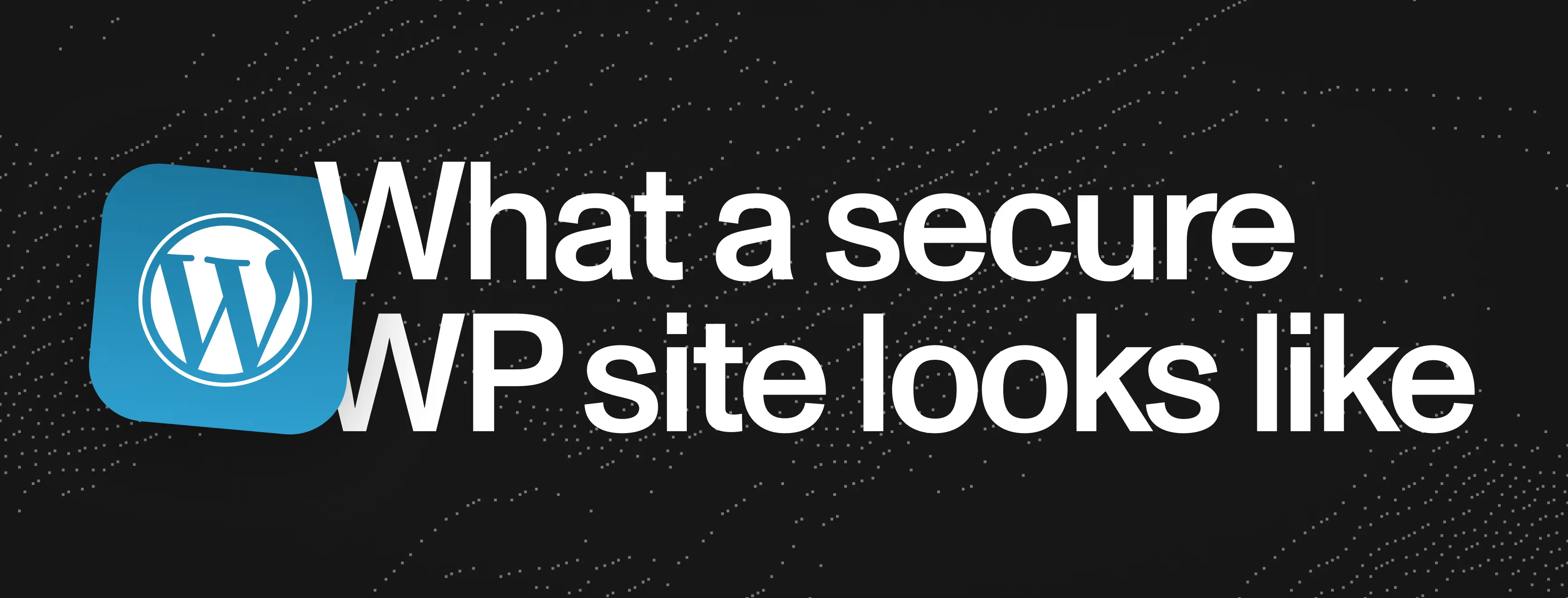 What a secure WordPress site looks like