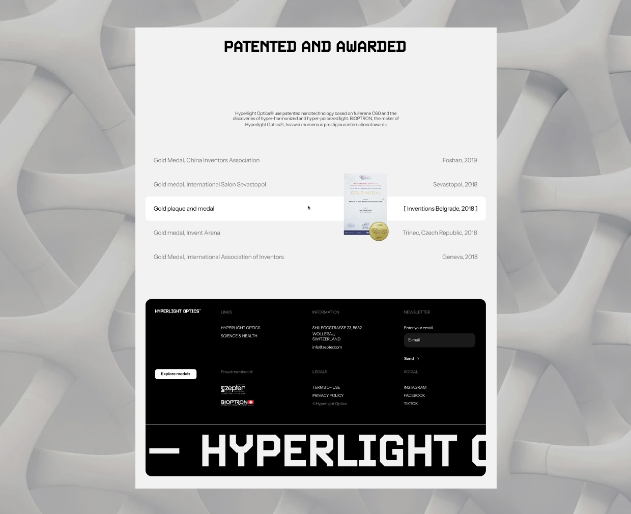 Hyperlight Optics sunglasses
